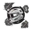 Halo Master Chief helmet tattoo design idea