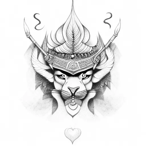 Indian mythology  tattoo design idea