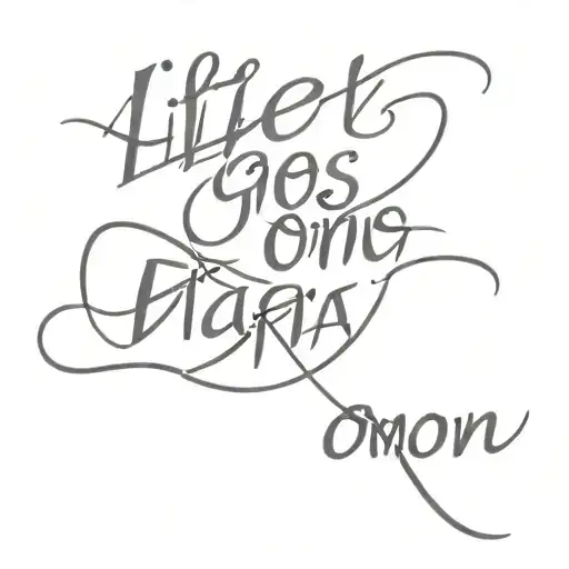 "life goes on" lyrics tattoo design idea