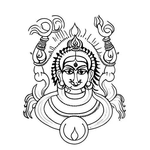 vishnu and lakshmi tattoo design idea