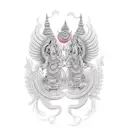 vishnu and lakshmi tattoo design idea