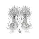 vishnu and lakshmi tattoo design idea