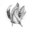 Feather 2 tattoo design idea