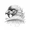 Feather 2 tattoo design idea