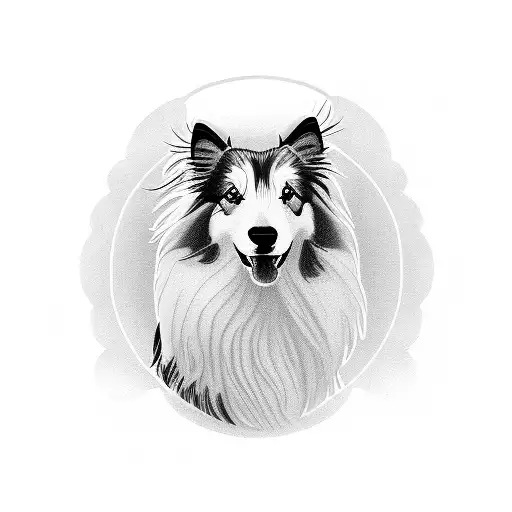 Shetland sheepdog tattoo design idea