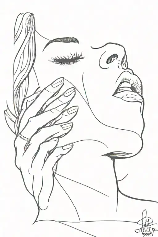 hand grabs womans throat tattoo tattoo design idea