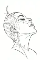 hand womans throat surrounded tattoo design idea