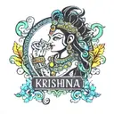 krishna name tattoo design idea