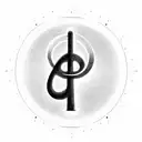 Treble clef illuminated by a lighthouse.. The treble clef will be watermarked.. Number 18 and a peace sign tattoo design idea