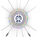 Treble clef illuminated by a lighthouse.. The treble clef will be watermarked.. Number 18 and a peace sign tattoo design idea