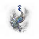 Peacock tattoo design idea