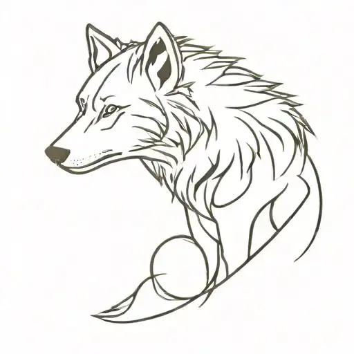 wolf tribal tattoo tattoo design idea