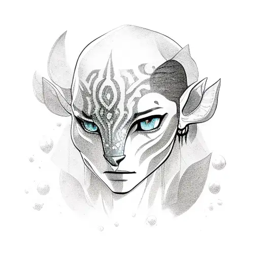 avatar 4 elements balancing together tattoo design idea