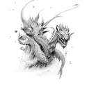 avatar 4 elements balancing together tattoo design idea