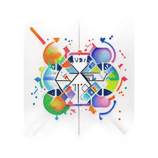 Life's puzzle for mid arm tattoo design idea