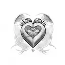 heart with cross tattoo design idea