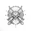 cross with heart tattoo design idea