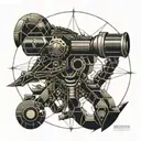 Scorpion and sniper scope tattoo design idea