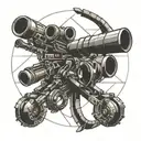 Scorpion and sniper scope tattoo design idea
