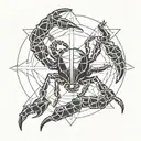 scorpion in the sniper sight reticle tattoo design idea