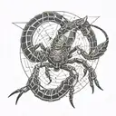 scorpion in the sniper sight reticle tattoo design idea