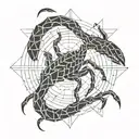 scorpion in the sniper sight reticle tattoo design idea