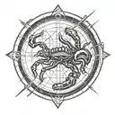 scorpion in the sniper sight reticle tattoo design idea