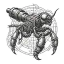 Scorpion and sniper scope tattoo design idea