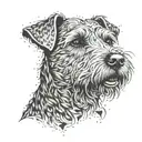 welsh terrier Peaky Blinders tattoo design idea