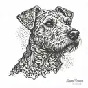 welsh terrier Peaky Blinders tattoo design idea