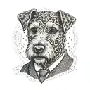 welsh terrier Peaky Blinders tattoo design idea