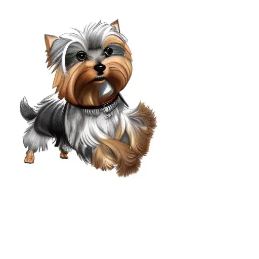 a yorkshire terrier tattoo design idea