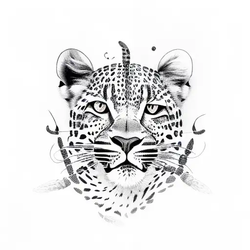 leopard wmixed with a crab tattoo design idea