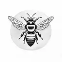 bee sitting on a crown tattoo design idea