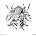 leopard wmixed with a crab tattoo design idea