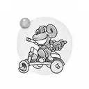 yoshi on a kart  tattoo design idea