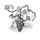 grape vine with biblical scripture  tattoo design idea