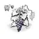 grape vine with biblical scripture  tattoo design idea