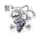 grape vine with biblical scripture  tattoo design idea