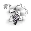 grape vine with biblical scripture  tattoo design idea