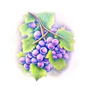 grape vine with biblical scripture  tattoo design idea