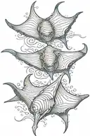 oceanic manta rays radiating tattoo design idea
