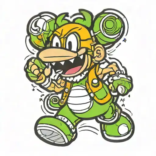 Cool tattoo of Koops from Paper Mario tattoo design idea