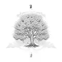 A money tree tattoo design idea