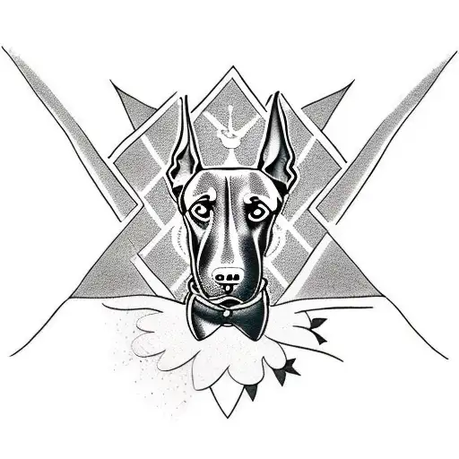 doberman tattoo design idea