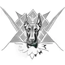 doberman tattoo design idea