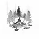 camp fire prophecy  tattoo design idea