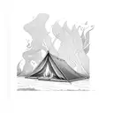 camp fire prophecy  tattoo design idea