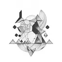 Cosmic balance tattoo design idea