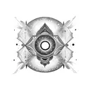 Cosmic balance tattoo design idea